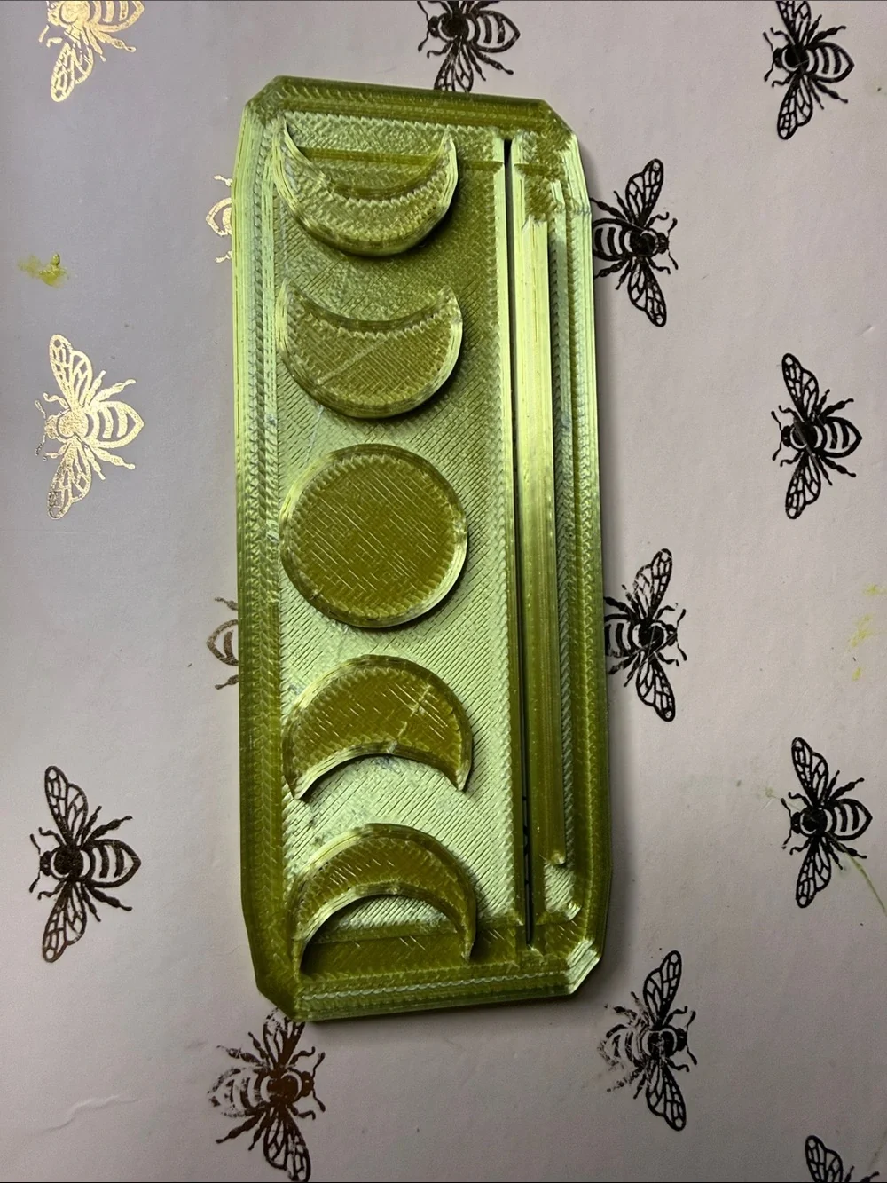 Gold 3D Printed Tarot Card Stand Ft Moon Phase